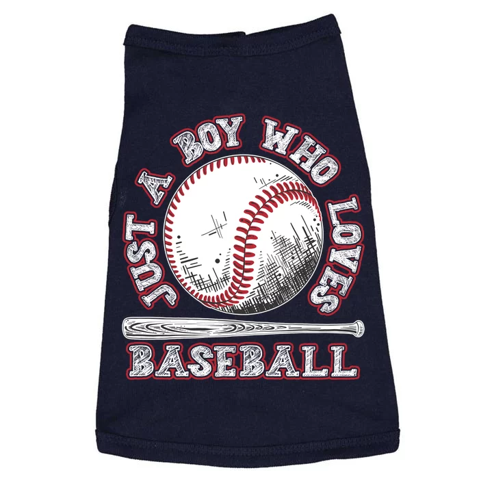 Just A Boy Who Loves Baseball Doggie Tank