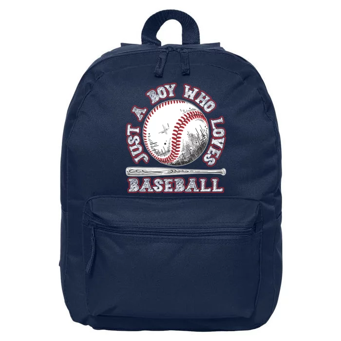 Just A Boy Who Loves Baseball 16 in Basic Backpack