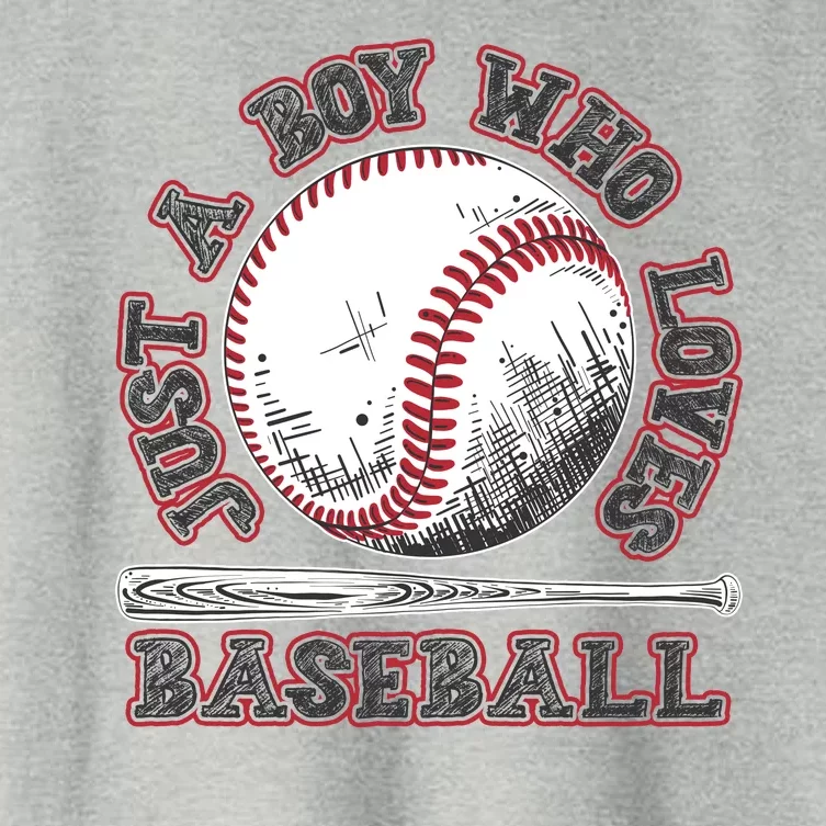 Just A Boy Who Loves Baseball Women's Crop Top Tee