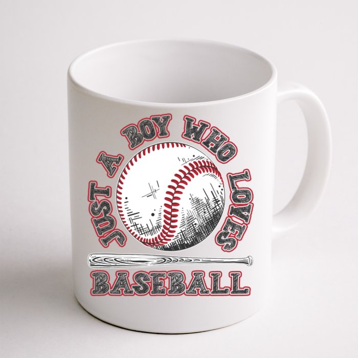 Just A Boy Who Loves Baseball Front & Back Coffee Mug