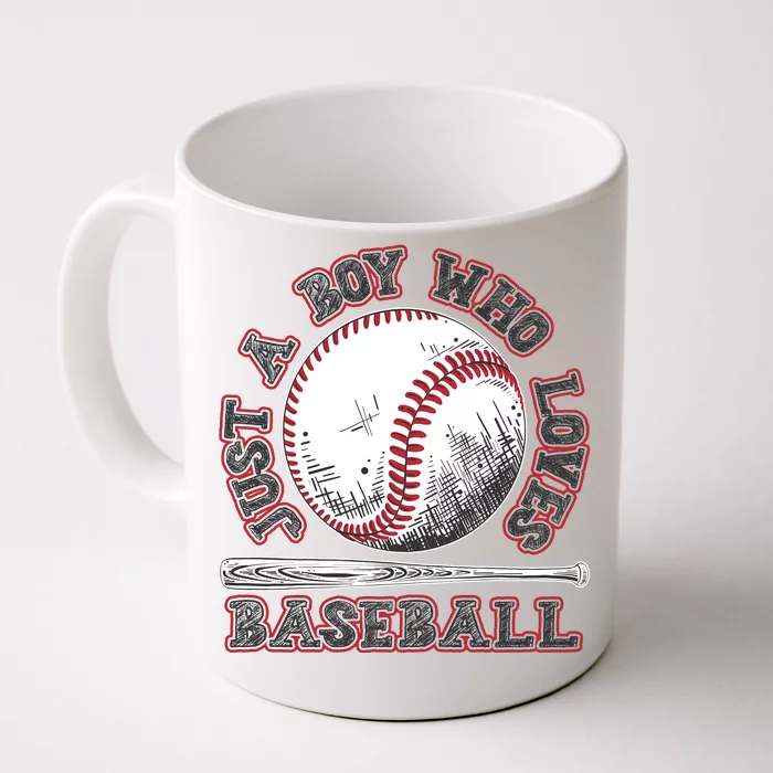 Just A Boy Who Loves Baseball Front & Back Coffee Mug