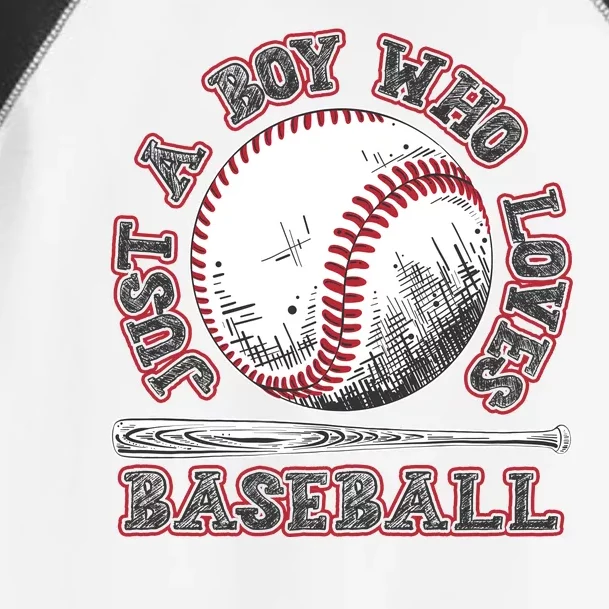 Just A Boy Who Loves Baseball Toddler Fine Jersey T-Shirt