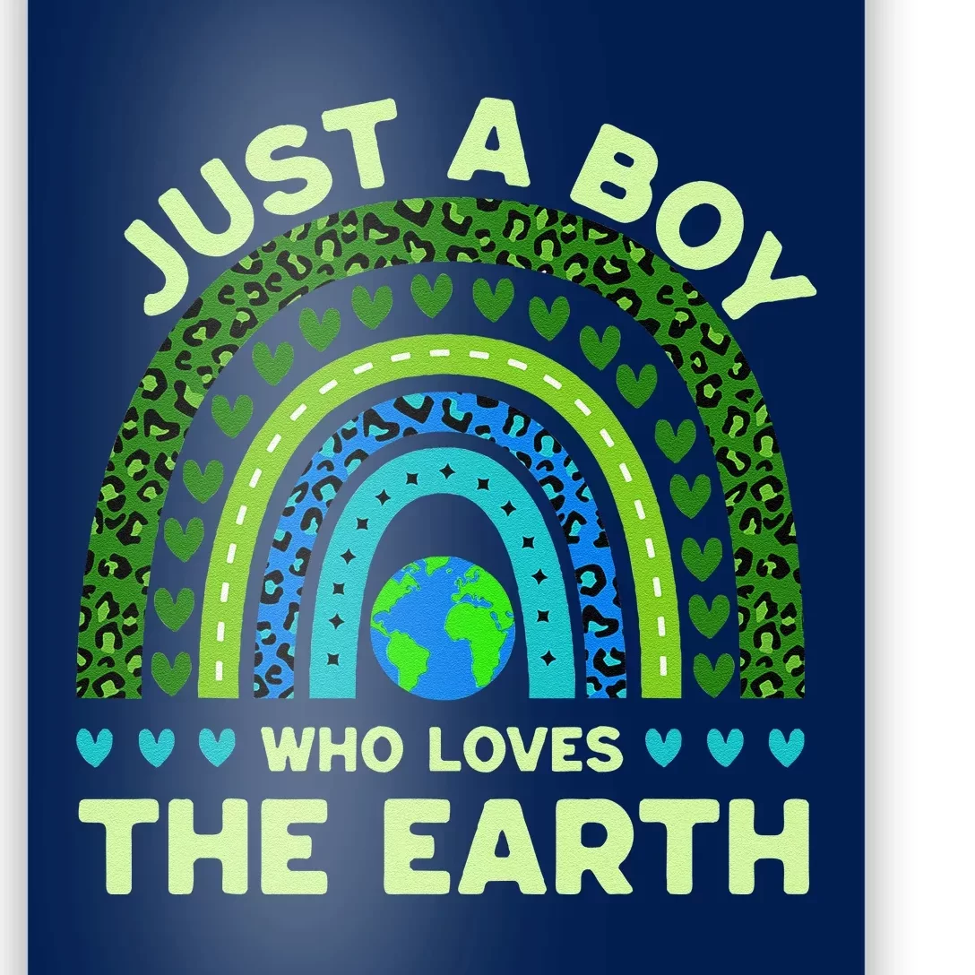 Just A Boy Who Loves The Earth Earth Day 2024 Rainbow Poster