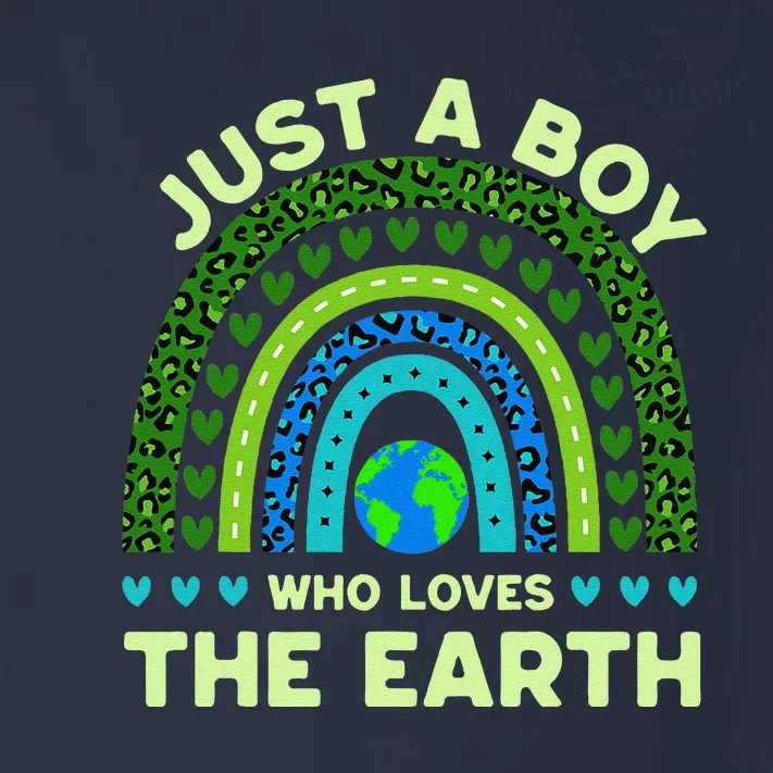 Just A Boy Who Loves The Earth Earth Day 2024 Rainbow Toddler Long Sleeve Shirt