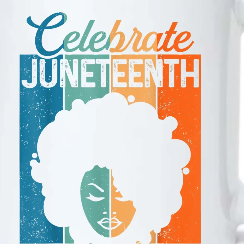 Juneteenth Afro Black Women 1865 Independence Day Black Color Changing Mug