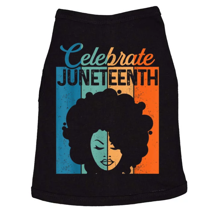 Juneteenth Afro Black Women 1865 Independence Day Doggie Tank