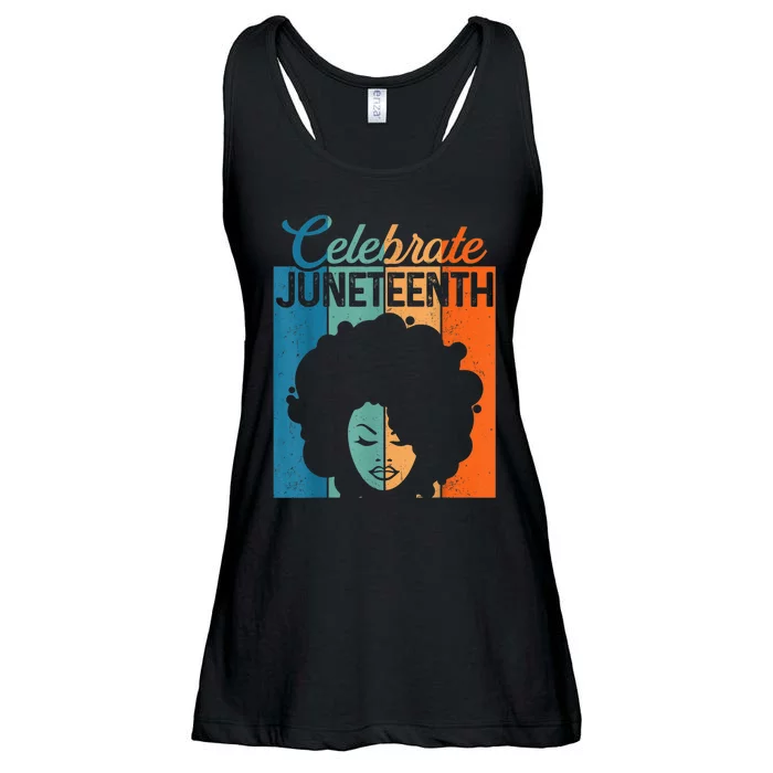 Juneteenth Afro Black Women 1865 Independence Day Ladies Essential Flowy Tank