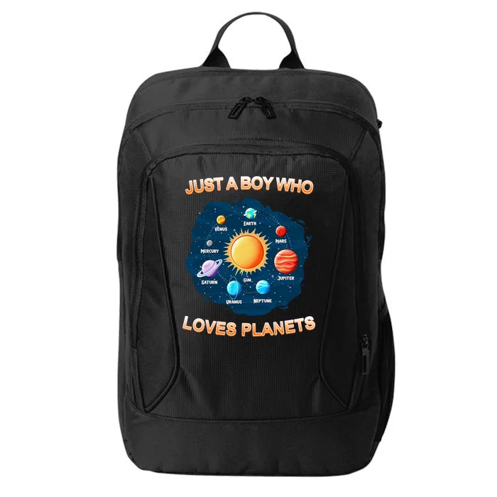 Just A Boy Who Loves Planets City Backpack