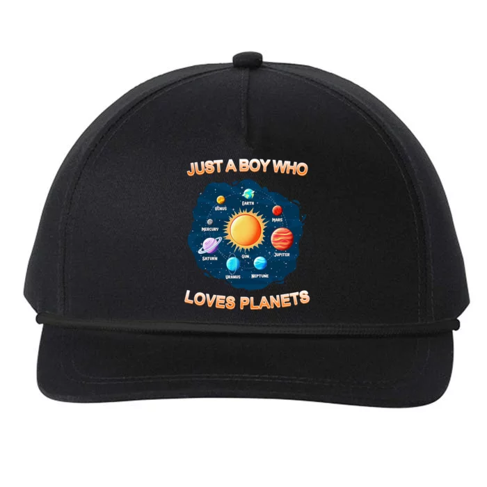 Just A Boy Who Loves Planets Snapback Five-Panel Rope Hat