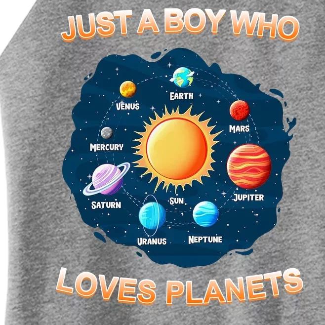 Just A Boy Who Loves Planets Women’s Perfect Tri Rocker Tank