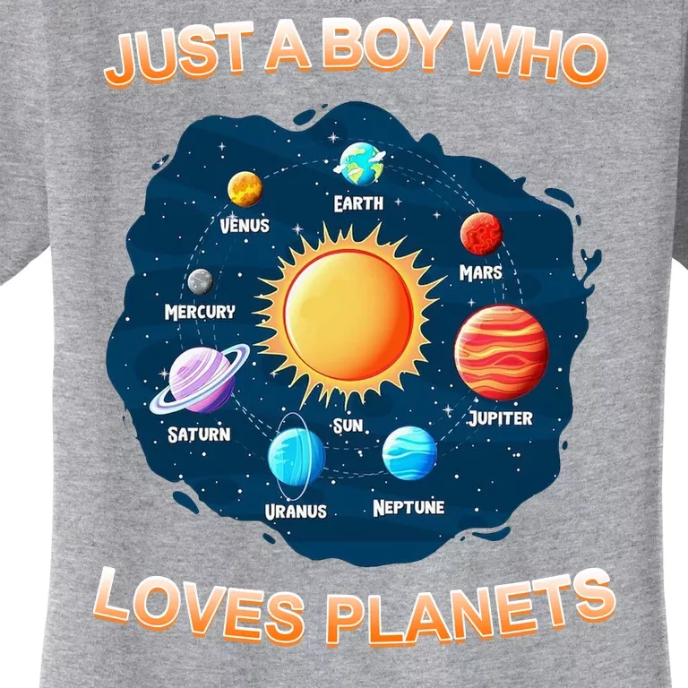 Just A Boy Who Loves Planets Women's T-Shirt