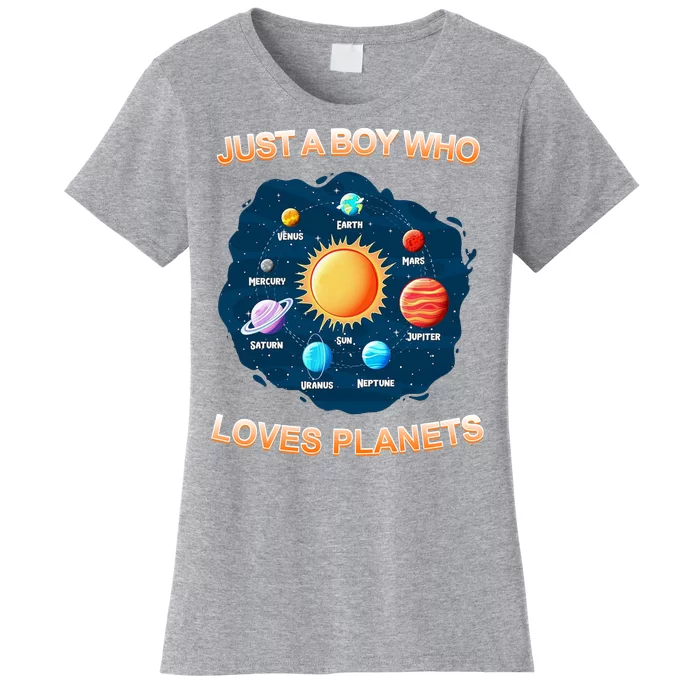 Just A Boy Who Loves Planets Women's T-Shirt