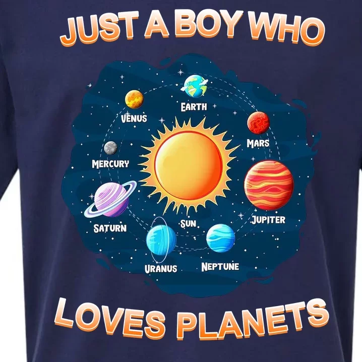 Just A Boy Who Loves Planets Sueded Cloud Jersey T-Shirt