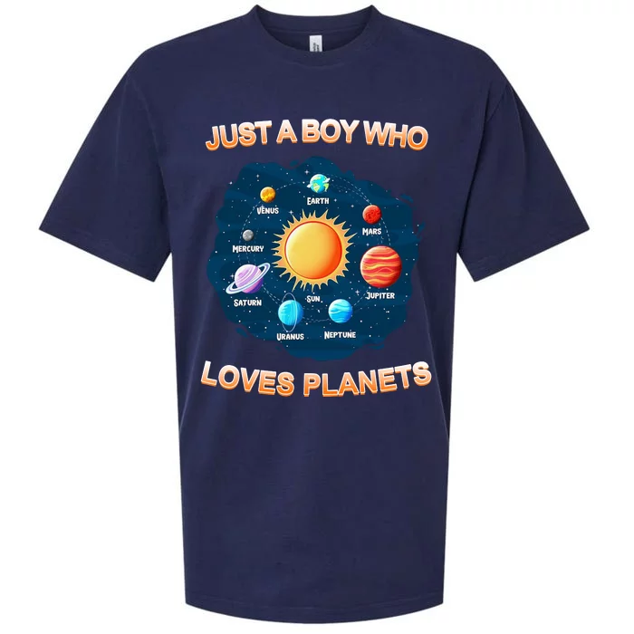 Just A Boy Who Loves Planets Sueded Cloud Jersey T-Shirt