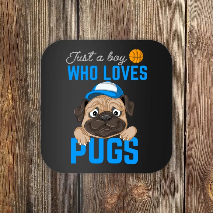 Just A Boy Who Loves Pugs Coaster