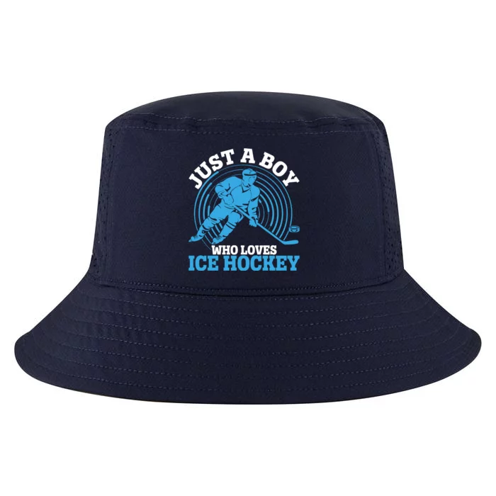 Just A Boy Who Loves Ice Hockey For Hockey Cool Comfort Performance Bucket Hat