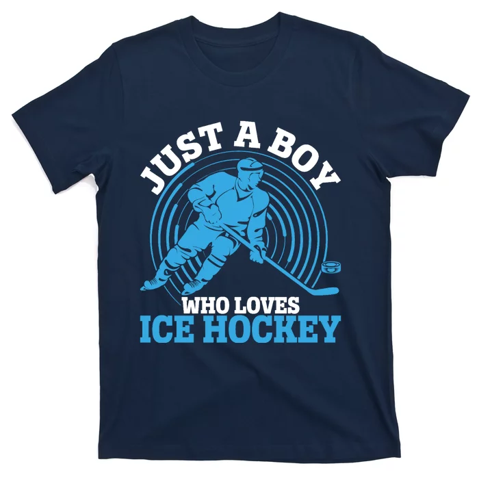 Just A Boy Who Loves Ice Hockey For Hockey T-Shirt