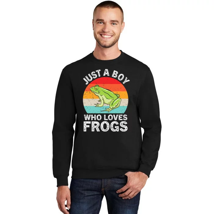 Just A Boy Who Loves Frogs Tall Sweatshirt