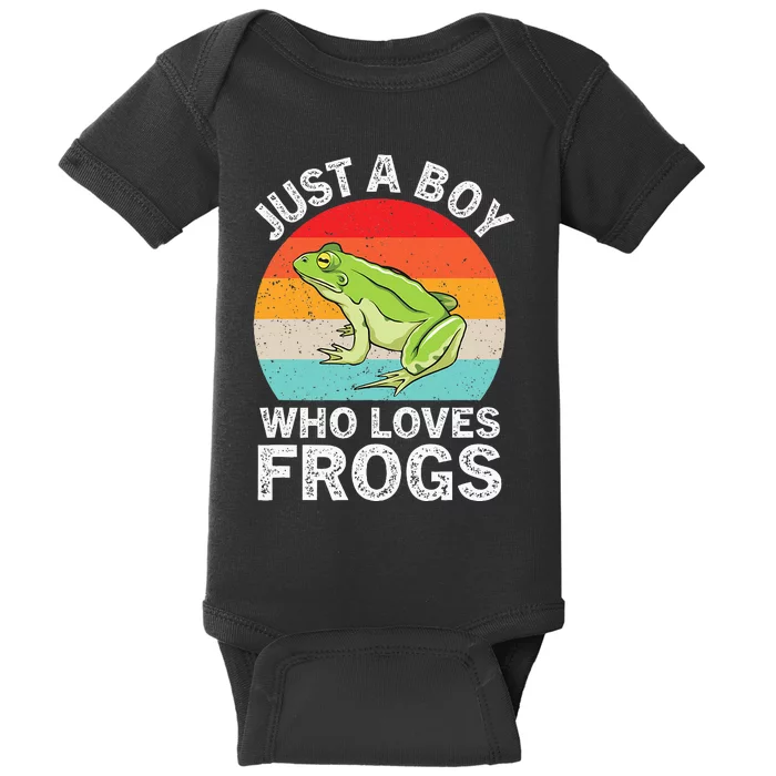 Just A Boy Who Loves Frogs Baby Bodysuit