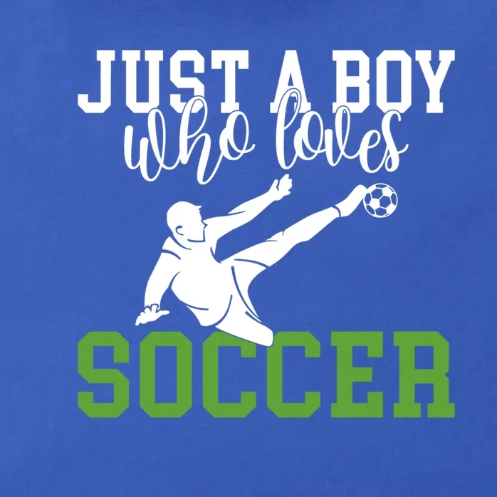 Just A Boy Who Loves Soccer Gift Zip Tote Bag