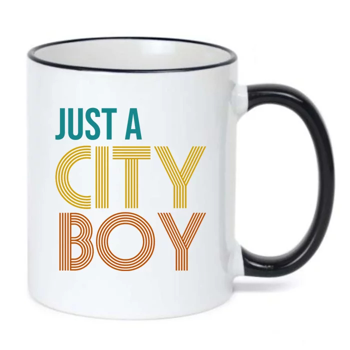 Just A City Boy Funny Black Color Changing Mug