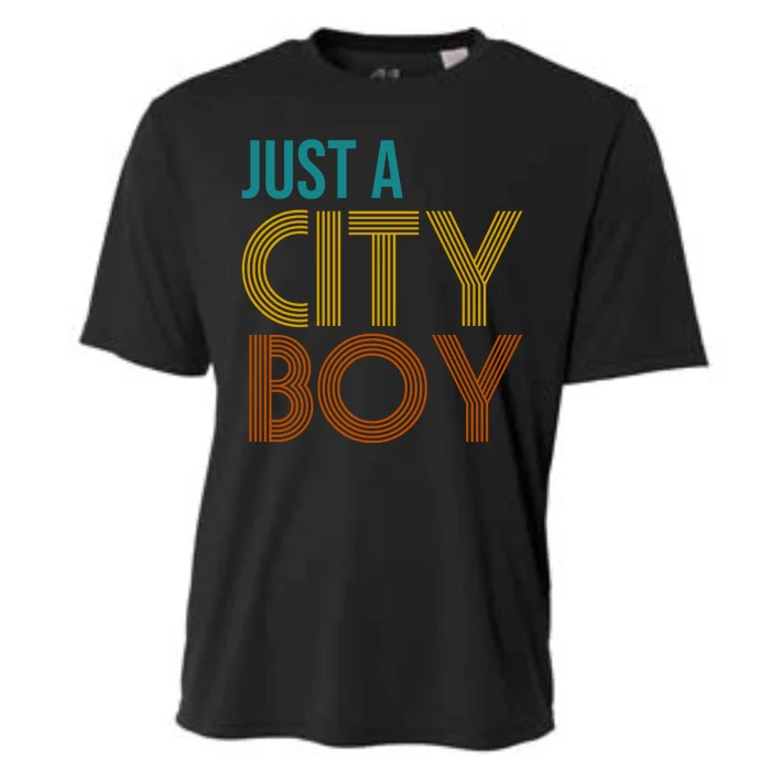 Just A City Boy Funny Cooling Performance Crew T-Shirt