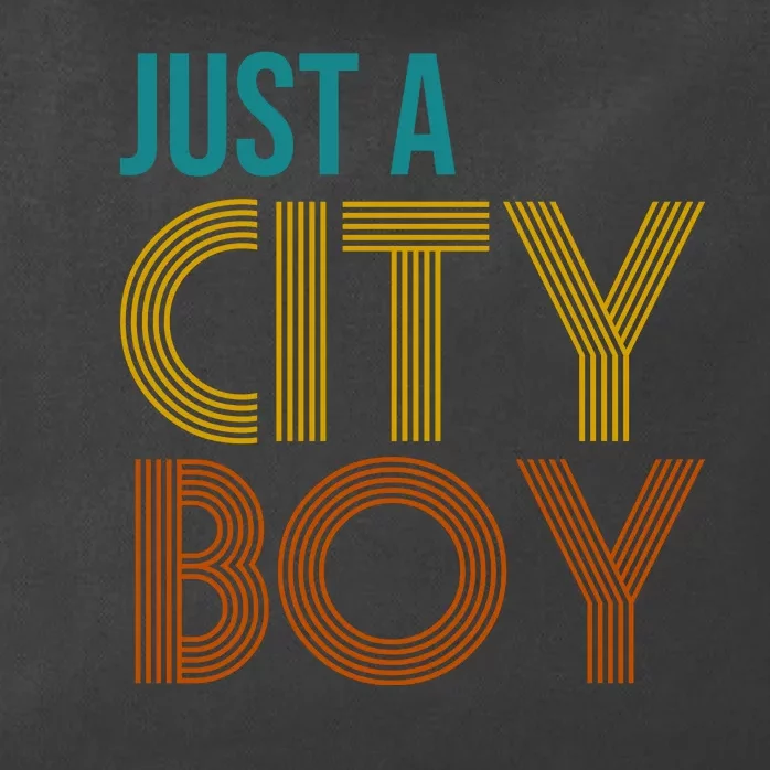 Just A City Boy Funny Zip Tote Bag