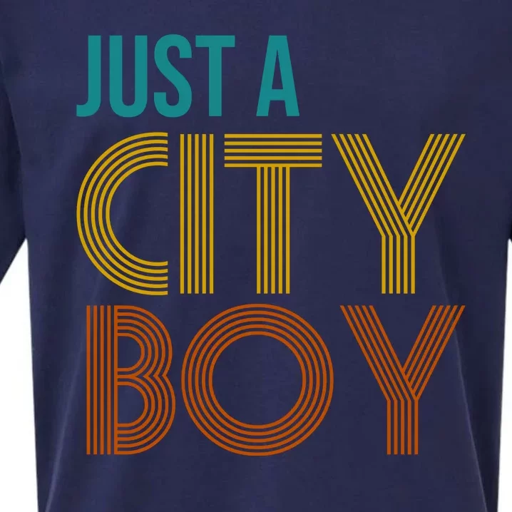 Just A City Boy Funny Sueded Cloud Jersey T-Shirt