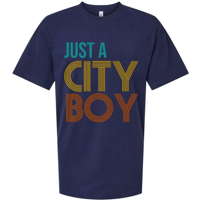 Just A City Boy Funny Sueded Cloud Jersey T-Shirt