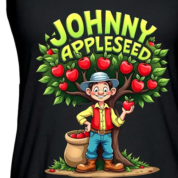 Johnny Appleseed Costume Ladies Essential Flowy Tank