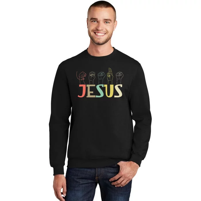 Jesus ASL Christian Deaf DHH ASL Teacher Sign Language Sweatshirt