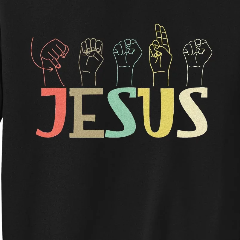 Jesus ASL Christian Deaf DHH ASL Teacher Sign Language Sweatshirt