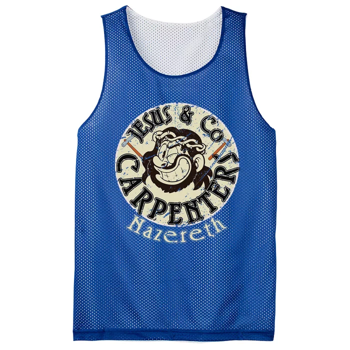 Jesus And Co Carpenters Funny Mesh Reversible Basketball Jersey Tank