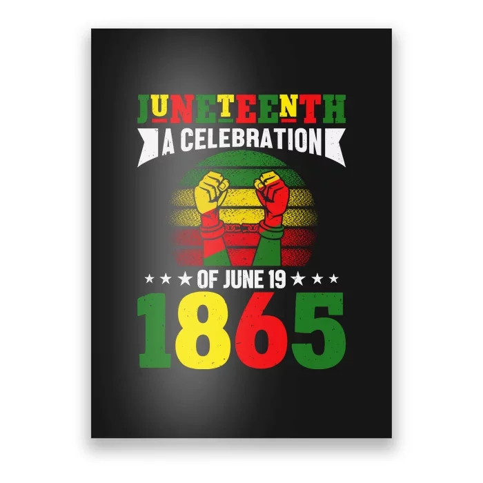 Juneteenth A Celebration Of June 19 1865 Gift Poster