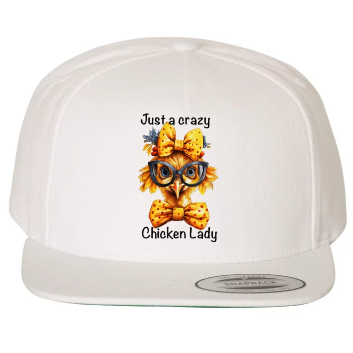 Just A Crazy Chicken Lady Farm Chicken Lover Famer Chicken Wool Snapback Cap