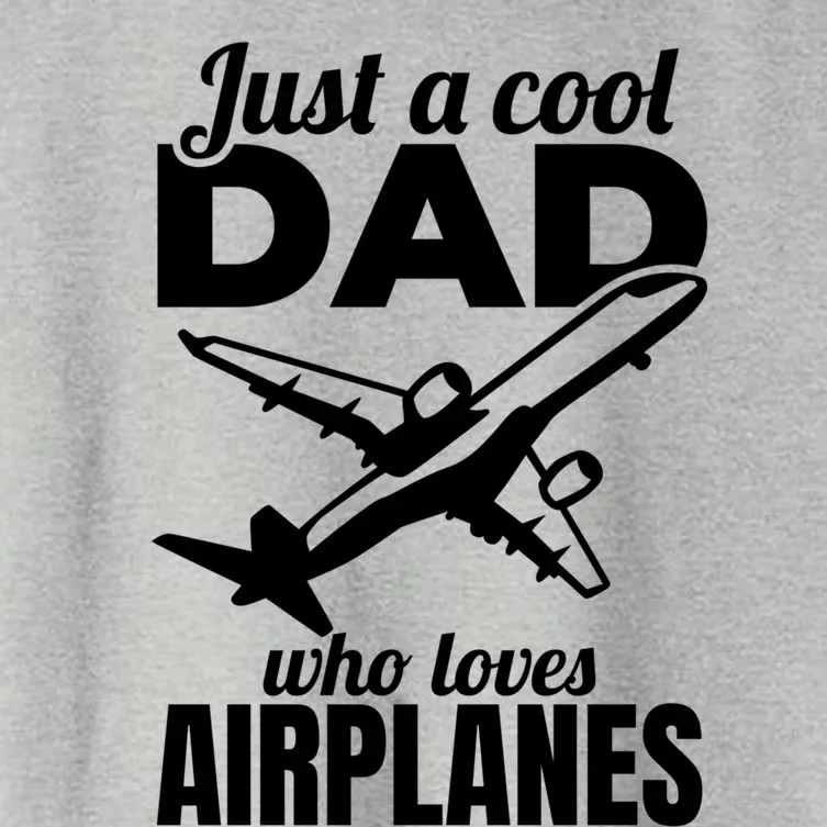 Just A Cool Dad Who Loves Airplanes Gift Women's Crop Top Tee