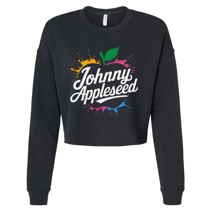 Johnny Appleseed Costume Celebrate Apples Farmer Cropped Pullover Crew