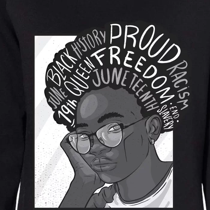 Juneteenth Afro Celebration Representation Gift Womens California Wash Sweatshirt