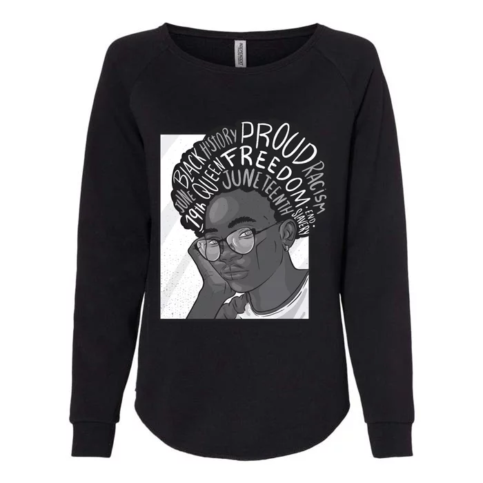 Juneteenth Afro Celebration Representation Gift Womens California Wash Sweatshirt