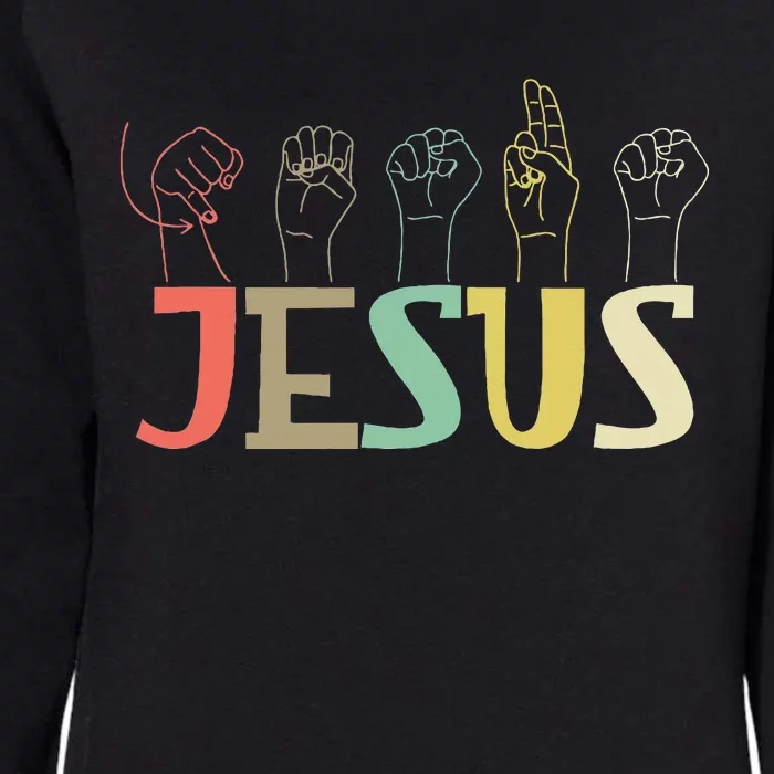 Jesus Asl Christian Deaf Dhh Asl Teacher Sign Language Womens California Wash Sweatshirt