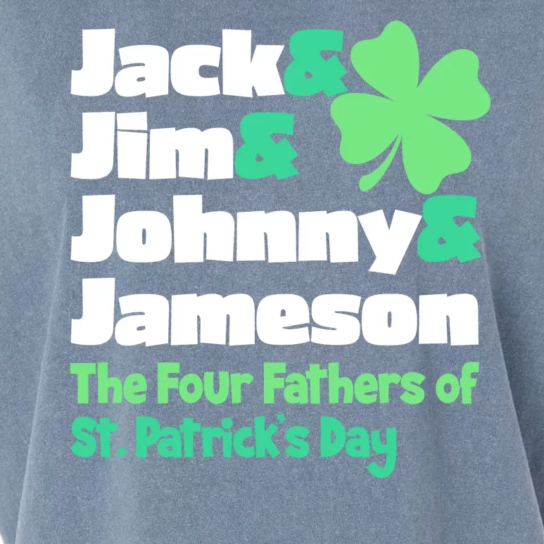 Jack Jim Johnny Jameson The Four Fathers Of St Patrick's Day Garment-Dyed Women's Muscle Tee