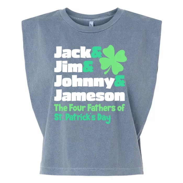 Jack Jim Johnny Jameson The Four Fathers Of St Patrick's Day Garment-Dyed Women's Muscle Tee