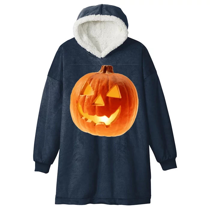 Jack o Lantern Hooded Wearable Blanket