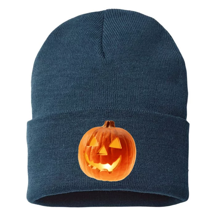 Jack o Lantern Sustainable Knit Beanie