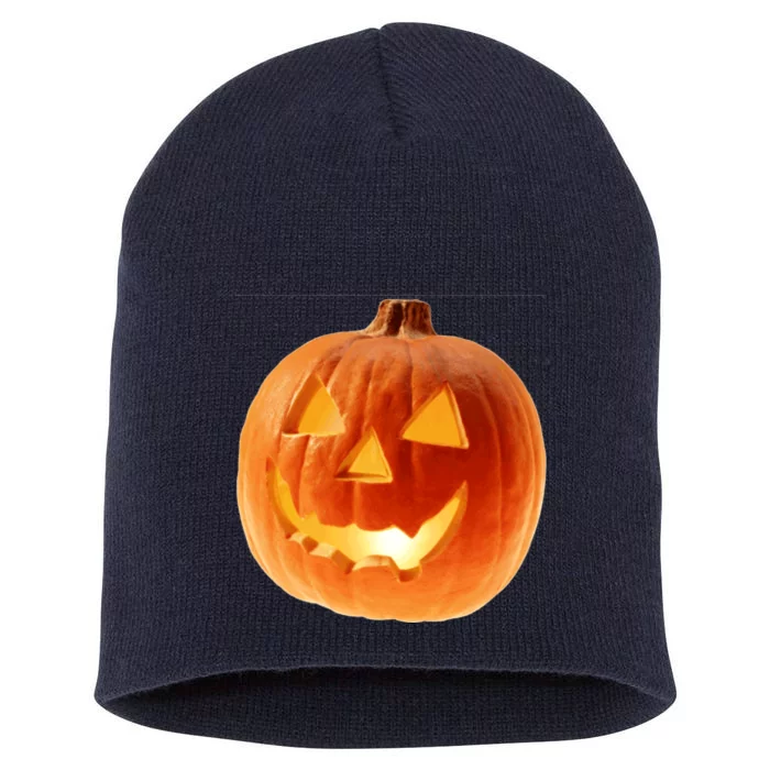 Jack o Lantern Short Acrylic Beanie