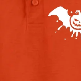 Jack O Lantern Bat Dry Zone Grid Performance Polo