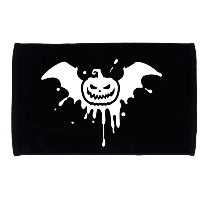 Jack O Lantern Bat Microfiber Hand Towel