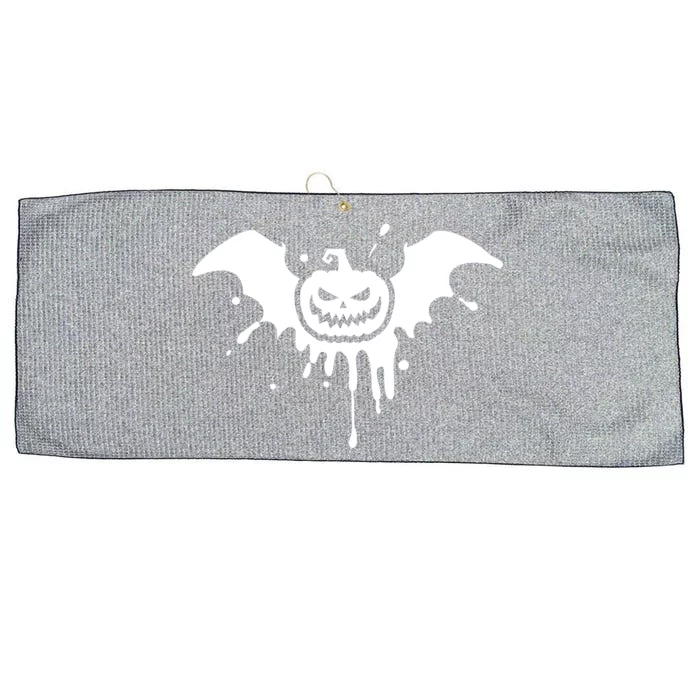 Jack O Lantern Bat Large Microfiber Waffle Golf Towel