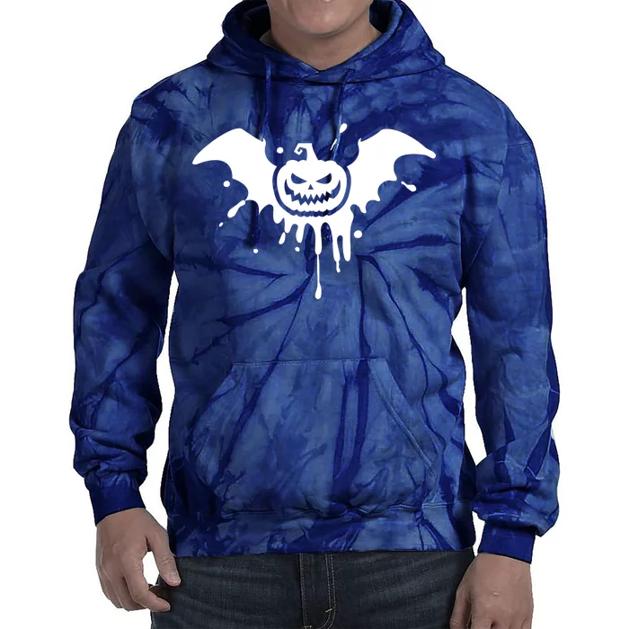 Jack O Lantern Bat Tie Dye Hoodie