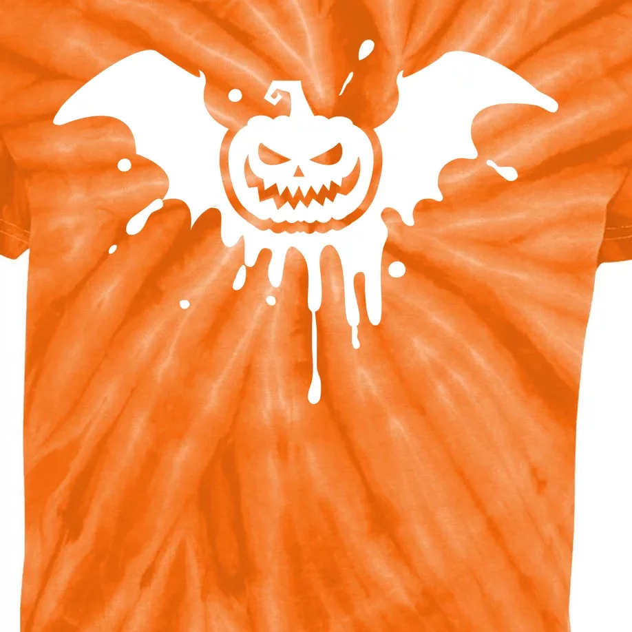 Jack O Lantern Bat Kids Tie-Dye T-Shirt